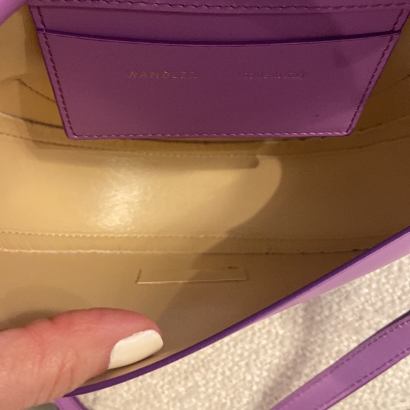 New WANDLER Billy Leather Purple Bag w/dustbag sold out crescent shape - Picture 7 of 8